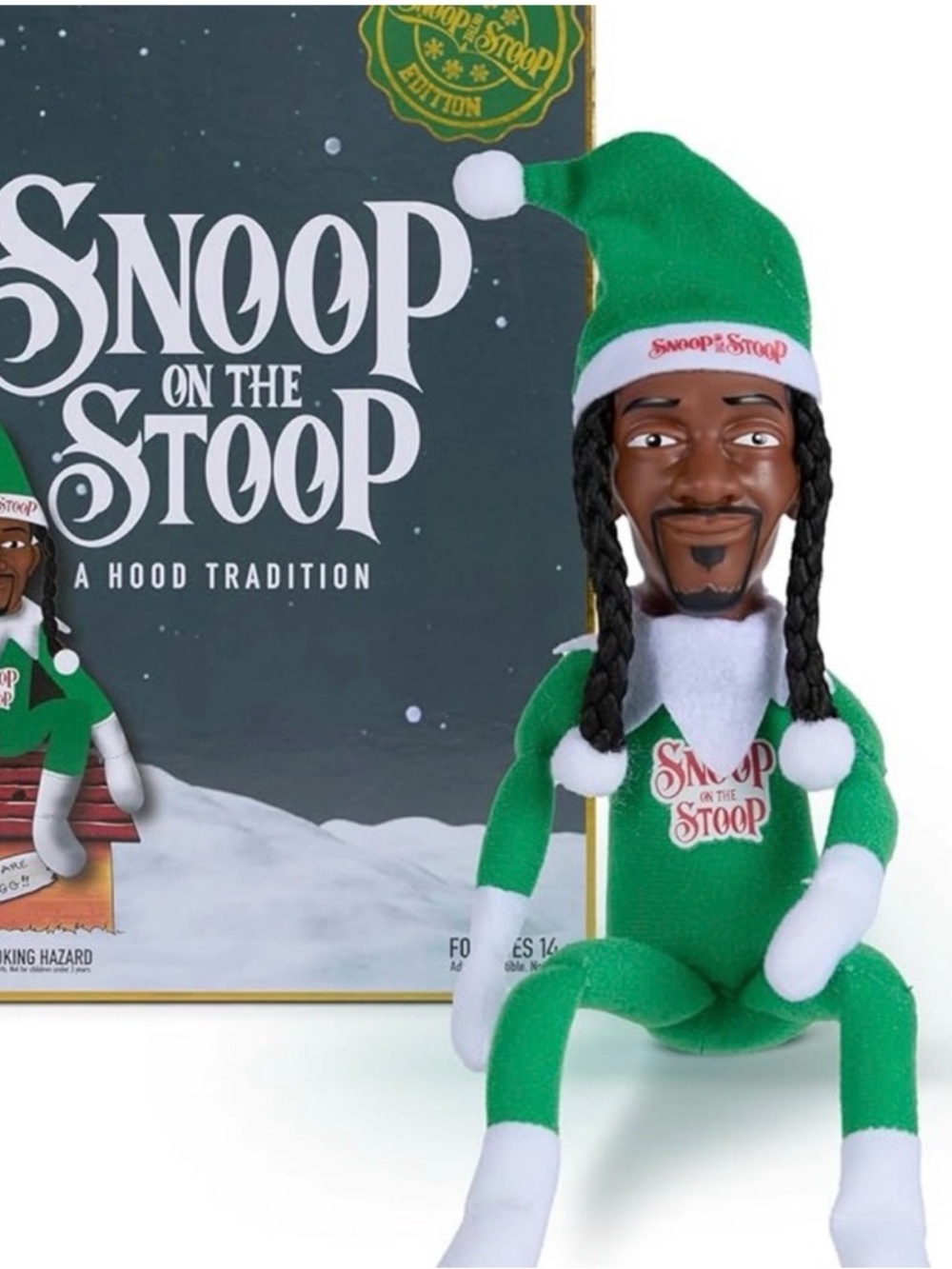 Snoop on the Stoop Plush Doll - Green Holiday Elf